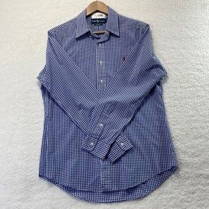 Polo Ralph Lauren Dress Shirt Men’s Medium Custom Fit Button Down Blue